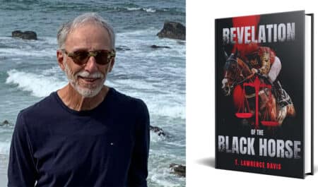 A older man by the sea; a book cover.