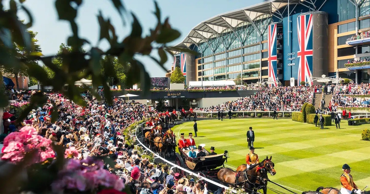 The Royal Ascot parade ring.